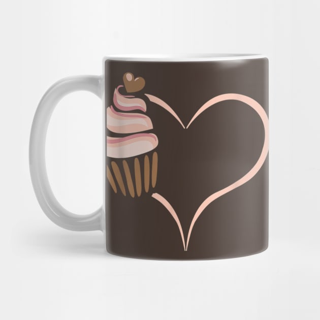 Cupcake heart funny cute bakery by Urbanprint